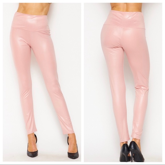 Mauve Favorite Faux Leather high waisted leggings - Picture 4 of 4